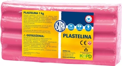 Astra. Plastelina 1kg, jasnoróżowa - tantis.pl