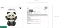 Balon foliowy Panda 68x72cm - tantis.pl
