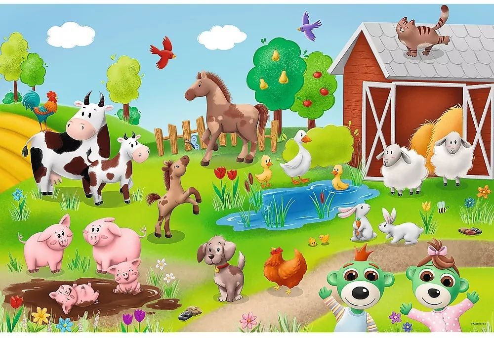 Puzzle 24 maxi. Bobaski i zwierzęta - tantis.pl
