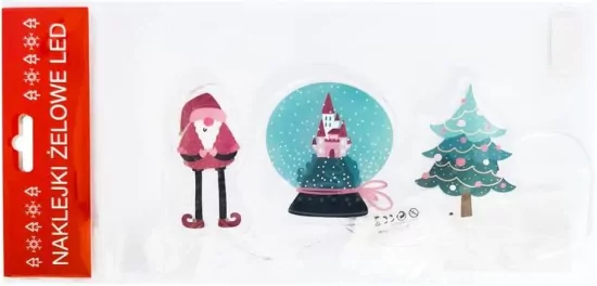 Żelowe naklejki dekoracyjne led BN Krasnal