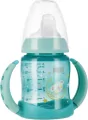 NUK. First Choice. Butelka z uchwytem 150ml. 6-18 miesięcy. Turkusowa- Koala - tantis.pl
