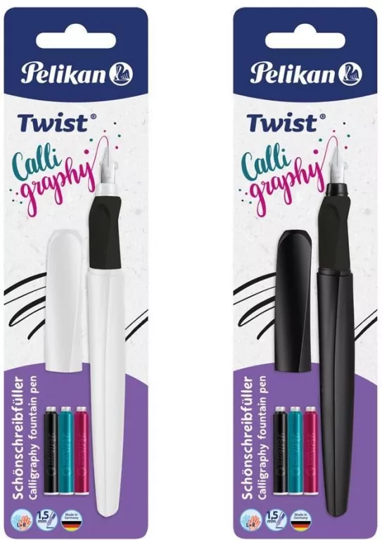 Pióro wieczne Twist do kaligrafii + 3 naboje mix - tantis.pl