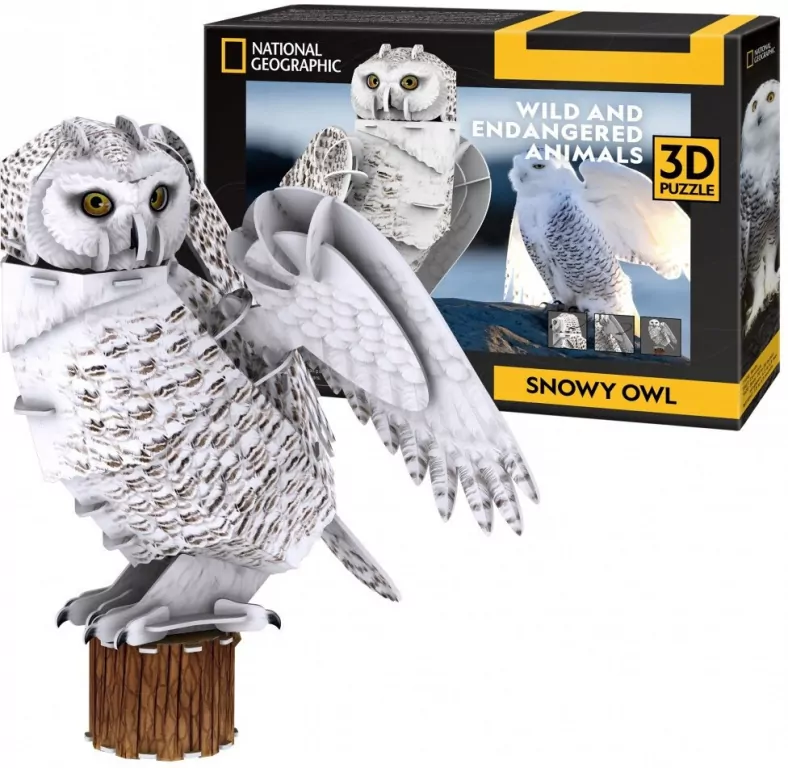 Cubic Fun. Puzzle 3D. Śnieżna Sowa - tantis.pl