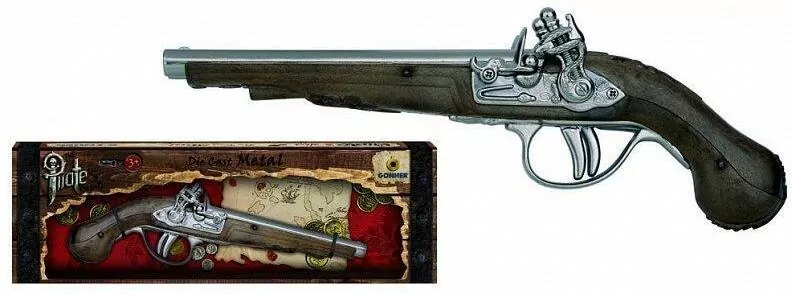 Metalowy pistolet pirata - tantis.pl