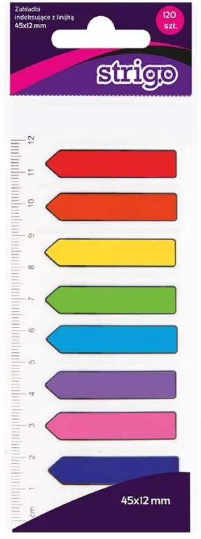 Zakładki indeksujące strzałka 45x12mm STRIGO - tantis.pl