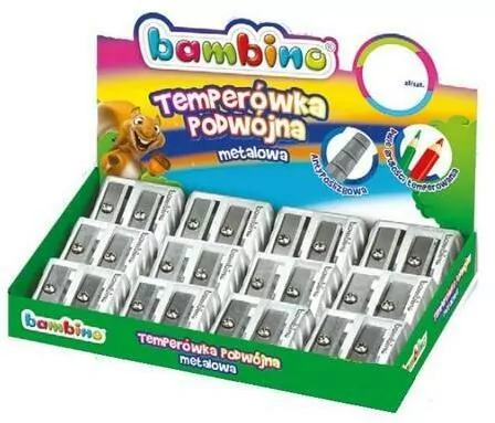 Temperówki podwójne metalowe Bambino