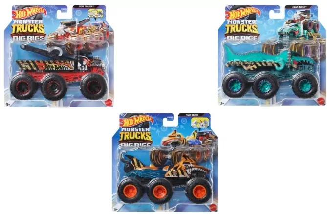 Hot Wheels. Monster Trucks 6-kołowe ciężarówki, mix - tantis.pl