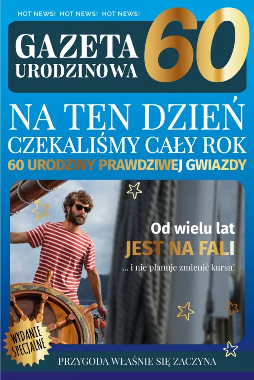 Karnet Urodziny gazeta 60 - tantis.pl