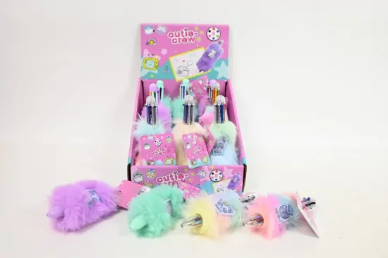 Długopis 6-kolorowy plusz mix CUTIE CREW