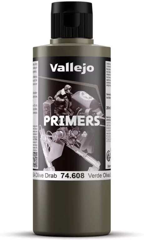 Vallejo: 74.608 - Primers - U.S. Olive Drab (200 ml) - tantis.pl