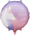 Balon foliowy pastylka Happy Birthday 35x35cm - tantis.pl