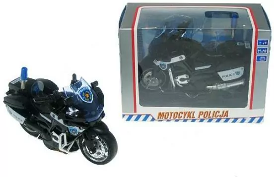 Motocykl policja z napędem i światłem - tantis.pl