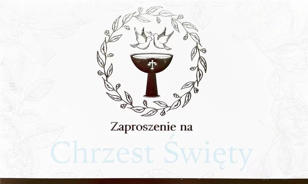 Zaproszenie: Chrzest Święty (10 szt.) - tantis.pl