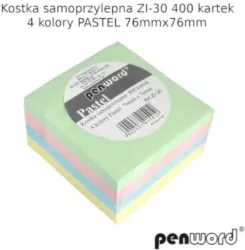 Kostka samoprzylepna pastelowa 76mmx76mm 400 kartek