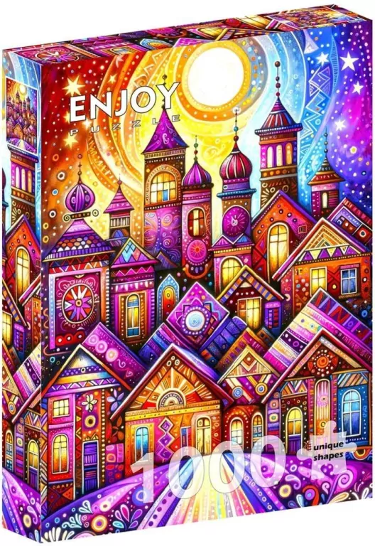 Puzzle 1000 Fioletowe miasto - tantis.pl