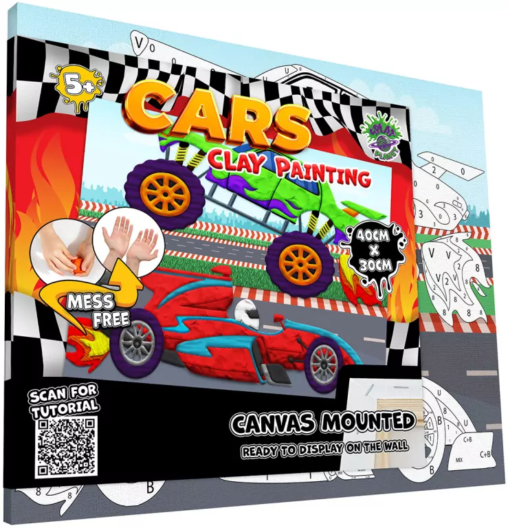 Zestaw do wyklejania plasteliną - Auta - tantis.pl