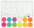 Farby akwarelowe neonowe 12 farb + pędzelek - tantis.pl