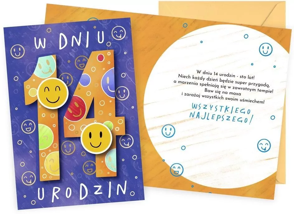 Karnet Urodziny 14 - tantis.pl