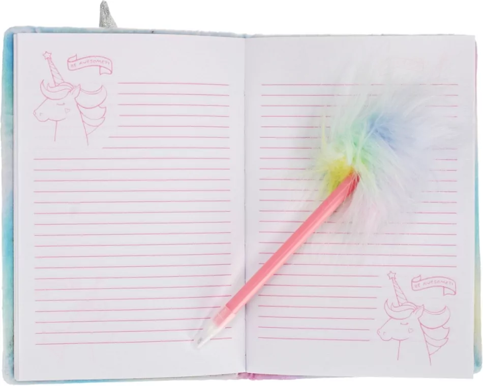 Notes pluszowy Unicorn + długopis - tantis.pl