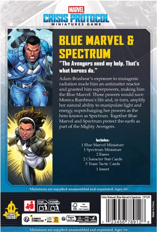 Marvel: Crisis Protocol - Blue Marvel & Spectrum - Character Pack - tantis.pl