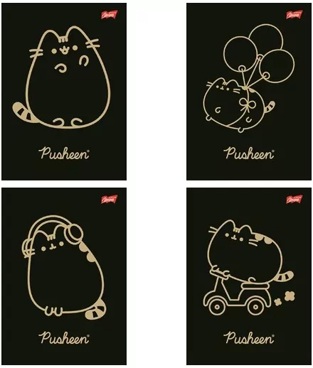 Zeszyt Pusheen Gold. A5/60k. kratka. 1 sztuka - tantis.pl