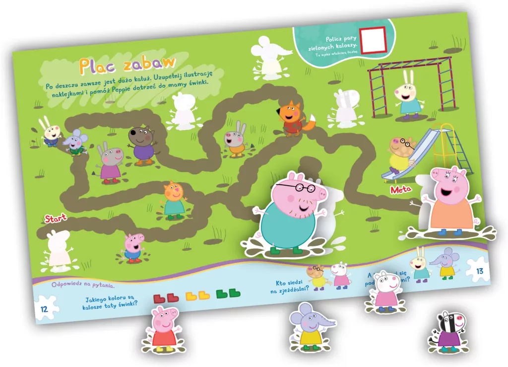 Peppa Pig. Zadanie Przyklejanie - tantis.pl