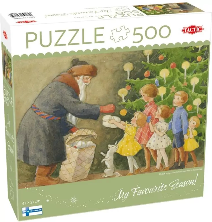 Puzzle 500 The Christmas Tree is Decorated - tantis.pl