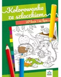 Kolorowanka ze szlaczkiem. W lesie i na łące