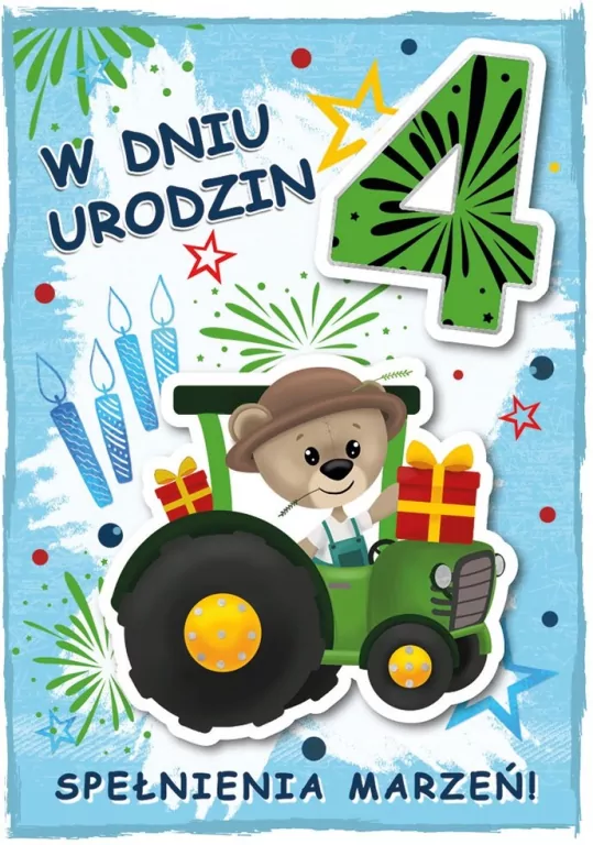 Karnet urodziny 4 B6 z kopertą - tantis.pl