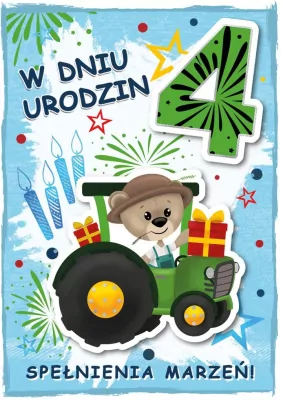 Karnet urodziny 4 B6 z kopertą