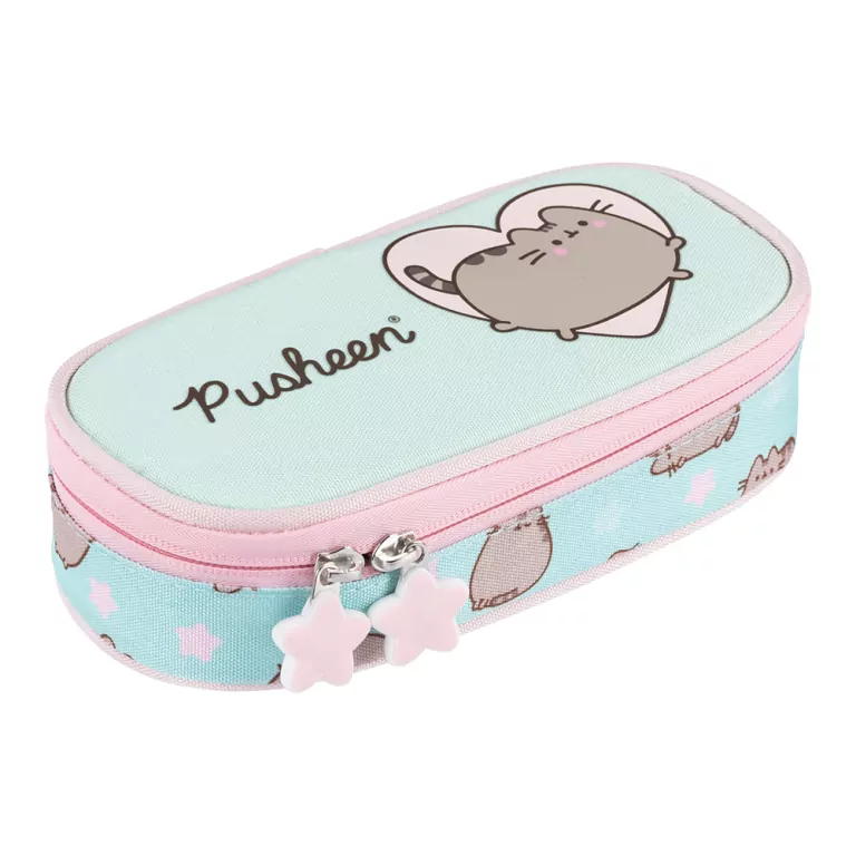 Piórnik saszetka z wewnętrzną klapką Pusheen mint - tantis.pl