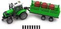 Traktor zielony z przyczepą. Zabawka. Maksik - tantis.pl