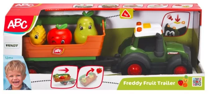 ABC Owocowy traktor z przyczepą 30cm - tantis.pl