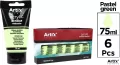 Farba akrylowa pastelowa zieleń 75ml (6szt) - tantis.pl