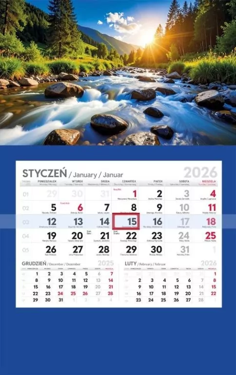 Kalendarz 2026 jednodzielny Lux MIX - tantis.pl