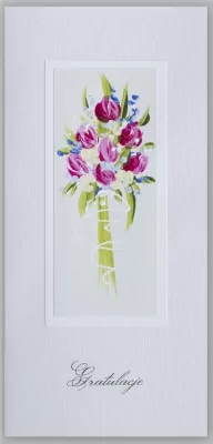 Karnet: Gratulacje, bukiet