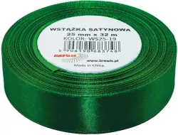 Wstążka satynowa zielona 25mmx32m