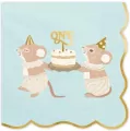 Serwetki One Myszki niebieski 33x33cm 12szt - tantis.pl