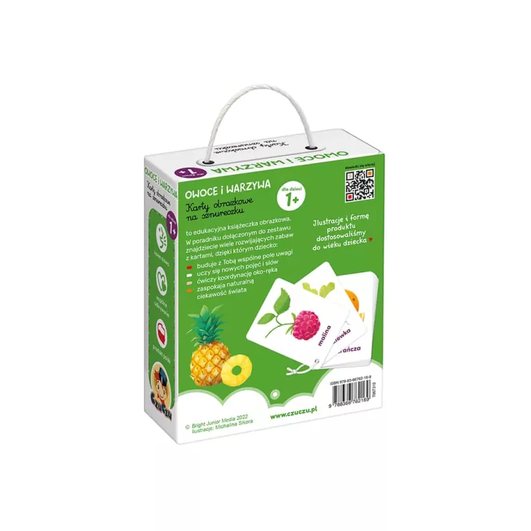CzuCzu. Karty obrazkowe na sznurku Owoce i warzywa 2+ - tantis.pl