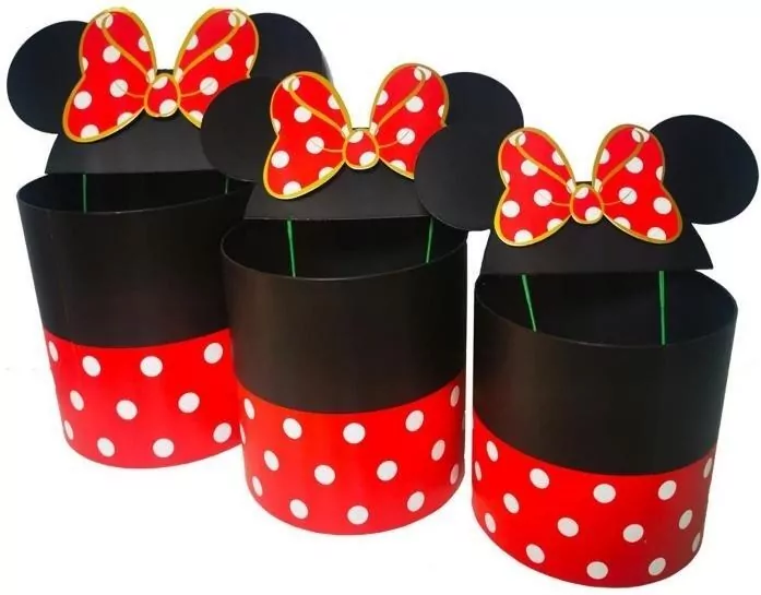 Pudełko Flower Box okrągłe Micky czerw ROZETT - tantis.pl