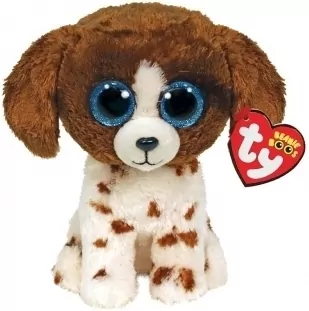 Beanie Boos Muudles - Brązowo-biały pies 15cm - tantis.pl