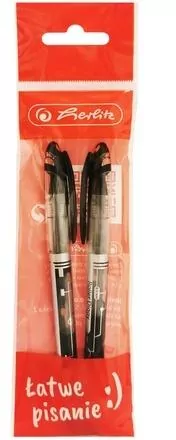 Długopis żelowy Diggy 0,5mm czarny 2 szt HERLITZ - tantis.pl
