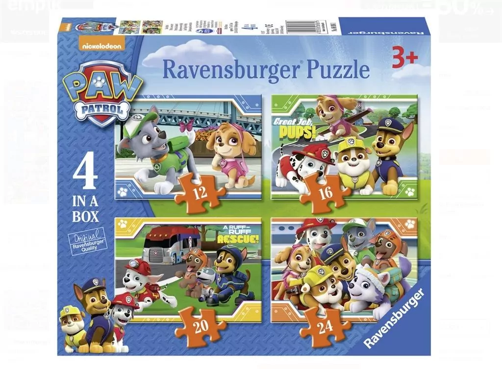 Puzzle 4w1. Psi Patrol - tantis.pl
