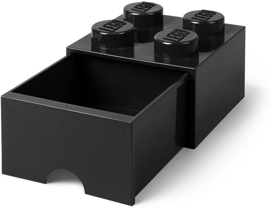LEGO(R) pojemnik klocek z szufladą czwórka czarny - tantis.pl