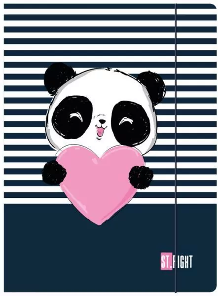 Teczka A4 z gumką. Love Panda - tantis.pl