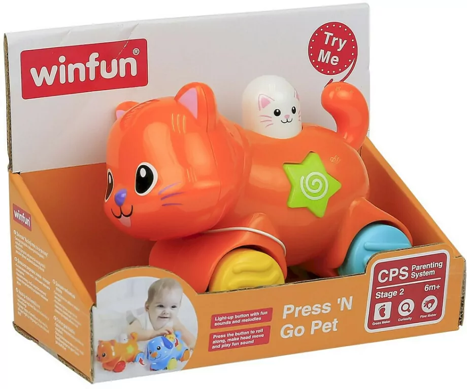 Zwierzaki. Naciśnij i jedź. Kot - tantis.pl