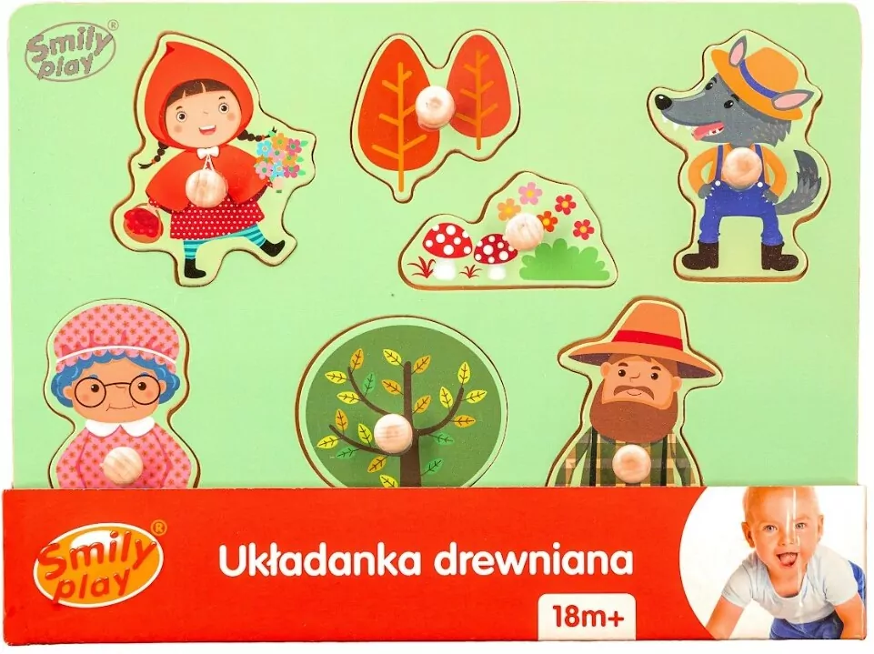 Układanka drewniana Czerwony kapturek - tantis.pl