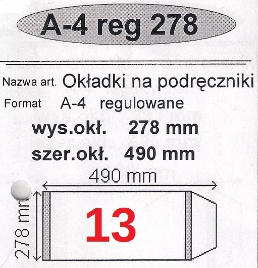 Okładka na podr A4 regulowana nr 13  NARNIA - tantis.pl