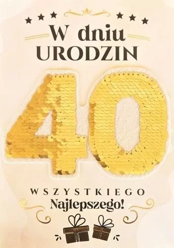 Karnet Urodziny 40 Cekiny - tantis.pl