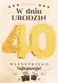 Karnet Urodziny 40 Cekiny - tantis.pl